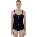 Fractal Flowers Pattern Fantasy Twist Front Tankini Set View1