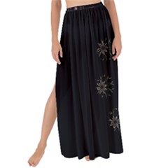 Fractal Flowers Pattern Fantasy Maxi Chiffon Tie-up Sarong by Celenk