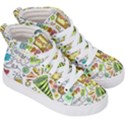 Doodle New Year Party Celebration Kid s Hi-Top Skate Sneakers View3