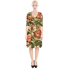 Vintage Flowers Floral Wrap Up Cocktail Dress by Celenk