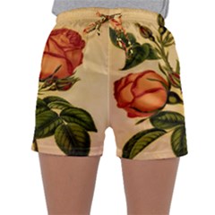 Vintage Flowers Floral Sleepwear Shorts by Celenk