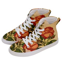 Vintage Flowers Floral Men s Hi-top Skate Sneakers by Celenk