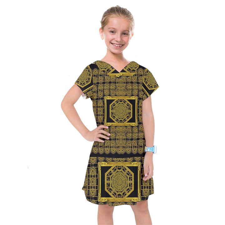 Beautiful Stars Would Be In Gold Frames Kids  Drop Waist Dress