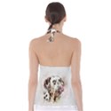 Dog Portrait Pet Art Abstract Babydoll Tankini Top View2