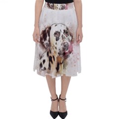 Dog Portrait Pet Art Abstract Folding Skater Skirt by Celenk