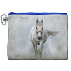 Horse Mammal White Horse Animal Canvas Cosmetic Bag (xxl) by Celenk