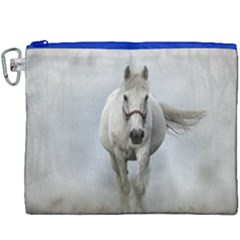 Horse Mammal White Horse Animal Canvas Cosmetic Bag (xxxl) by Celenk