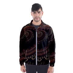 Fractal Stripes Abstract Pattern Wind Breaker (men)