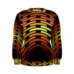 Fractal Orange Texture Waves Women s Sweatshirt by Celenk