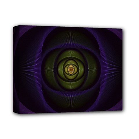 Fractal Blue Eye Fantasy 3d Deluxe Canvas 14  X 11  by Celenk