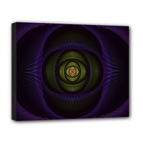 Fractal Blue Eye Fantasy 3d Deluxe Canvas 20  X 16   by Celenk