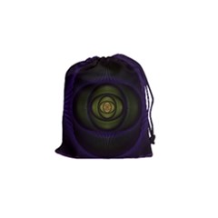 Fractal Blue Eye Fantasy 3d Drawstring Pouches (small)  by Celenk