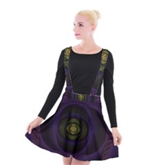 Fractal Blue Eye Fantasy 3d Suspender Skater Skirt by Celenk