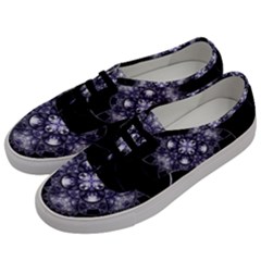 Fractal Blue Denim Stained Glass Men s Classic Low Top Sneakers by Celenk