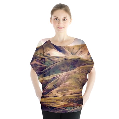 Iceland Mountains Sky Clouds Blouse by Celenk