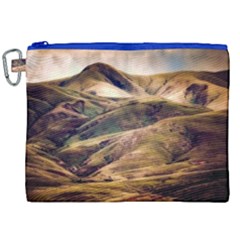 Iceland Mountains Sky Clouds Canvas Cosmetic Bag (xxl) by Celenk