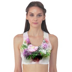 Flowers Roses Bouquet Art Nature Sports Bra by Celenk