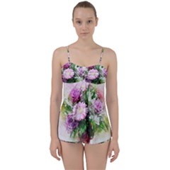 Flowers Roses Bouquet Art Nature Babydoll Tankini Set by Celenk