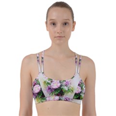 Flowers Roses Bouquet Art Nature Line Them Up Sports Bra by Celenk