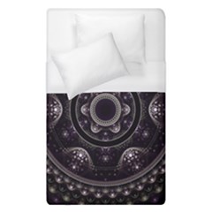 Fractal Mandala Circles Purple Duvet Cover (single Size) by Celenk