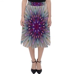 Mandala Kaleidoscope Ornament Folding Skater Skirt