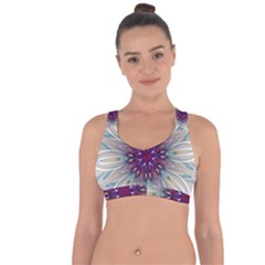 Mandala Kaleidoscope Ornament Cross String Back Sports Bra by Celenk