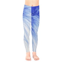 Spring Blue Colored Kids  Legging by Celenk