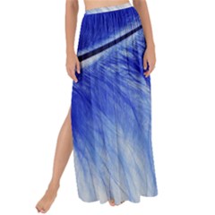 Spring Blue Colored Maxi Chiffon Tie-up Sarong by Celenk