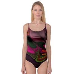 Fractal Abstract Colorful Floral Camisole Leotard  by Celenk