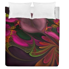 Fractal Abstract Colorful Floral Duvet Cover Double Side (queen Size) by Celenk