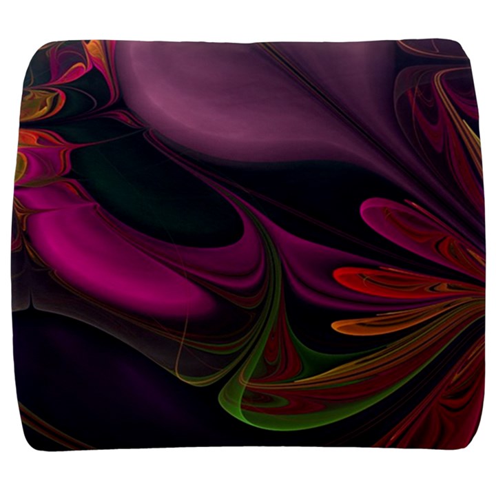 Fractal Abstract Colorful Floral Back Support Cushion