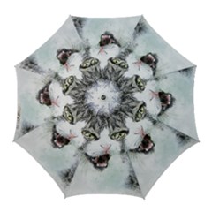 Cat Pet Art Abstract Watercolor Golf Umbrellas by Celenk