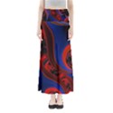 Fractal Abstract Pattern Circles Full Length Maxi Skirt View1