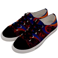 Fractal Abstract Pattern Circles Men s Low Top Canvas Sneakers by Celenk