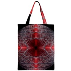 Fractal Diamond Circle Pattern Zipper Classic Tote Bag by Celenk