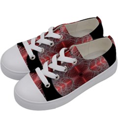 Fractal Diamond Circle Pattern Kids  Low Top Canvas Sneakers by Celenk