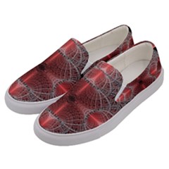 Fractal Diamond Circle Pattern Men s Canvas Slip Ons