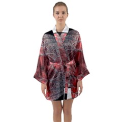 Fractal Diamond Circle Pattern Long Sleeve Kimono Robe by Celenk