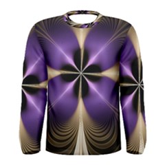 Fractal Glow Flowing Fantasy Men s Long Sleeve Tee by Celenk