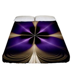 Fractal Glow Flowing Fantasy Fitted Sheet (california King Size) by Celenk