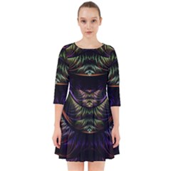 Fractal Colorful Pattern Fantasy Smock Dress by Celenk