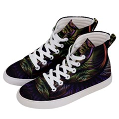 Fractal Colorful Pattern Fantasy Men s Hi-top Skate Sneakers by Celenk