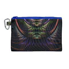 Fractal Colorful Pattern Fantasy Canvas Cosmetic Bag (large) by Celenk