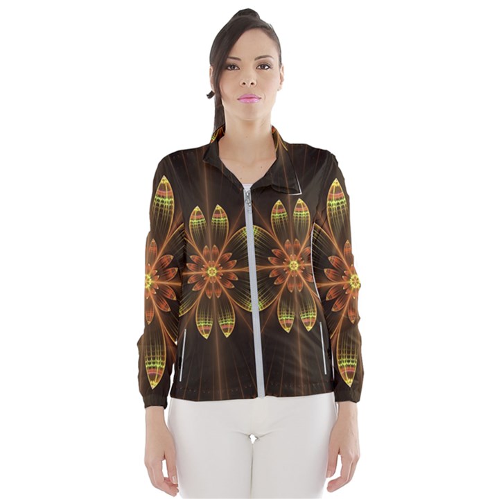 Fractal Floral Mandala Abstract Wind Breaker (Women)