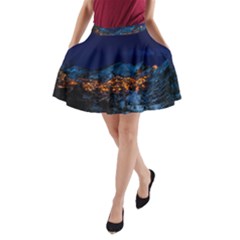 Castelmezzano Italy Village Town A-line Pocket Skirt by Celenk