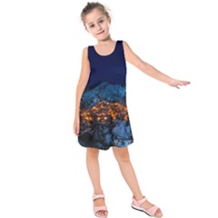 Castelmezzano Italy Village Town Kids  Sleeveless Dress by Celenk