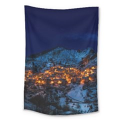 Castelmezzano Italy Village Town Large Tapestry by Celenk