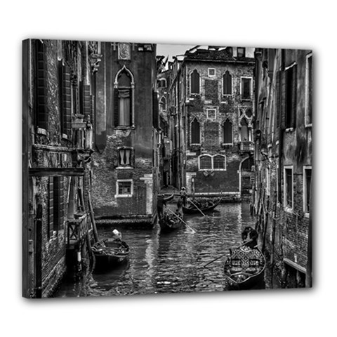 Venice Italy Gondola Boat Canal Canvas 24  x 20 