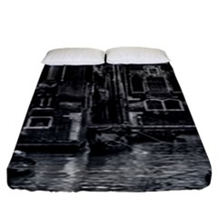 Venice Italy Gondola Boat Canal Fitted Sheet (King Size)