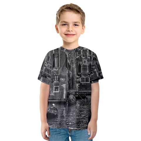 Venice Italy Gondola Boat Canal Kids  Sport Mesh Tee by Celenk